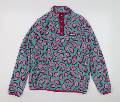 Lands' End Girls Multicoloured XL Henley Fleece Sweatshirt