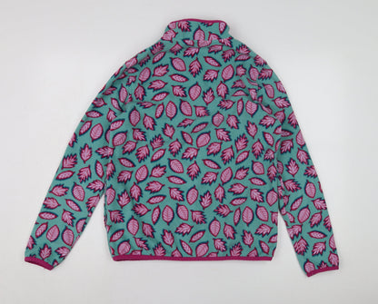 Lands' End Girls Multicoloured XL Henley Fleece Sweatshirt
