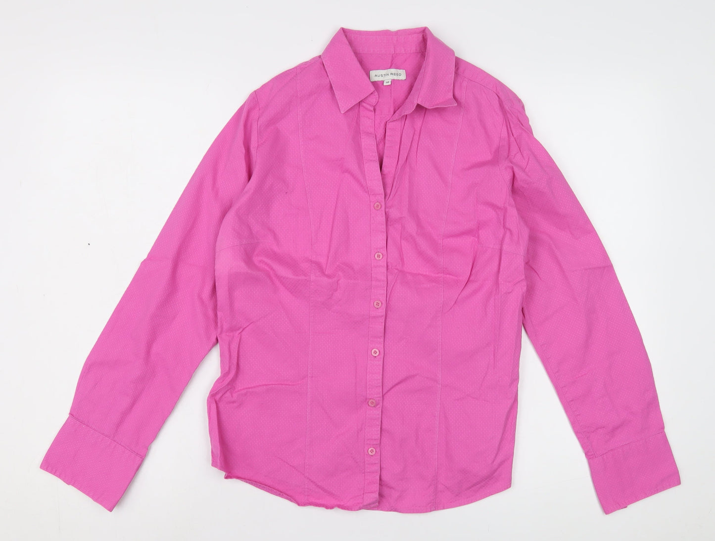 Austin Reed Women's Pink Button-Up Shirt, Size 10
