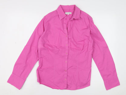Austin Reed Women's Pink Button-Up Shirt, Size 10