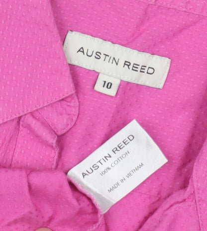 Austin Reed Women's Pink Button-Up Shirt, Size 10