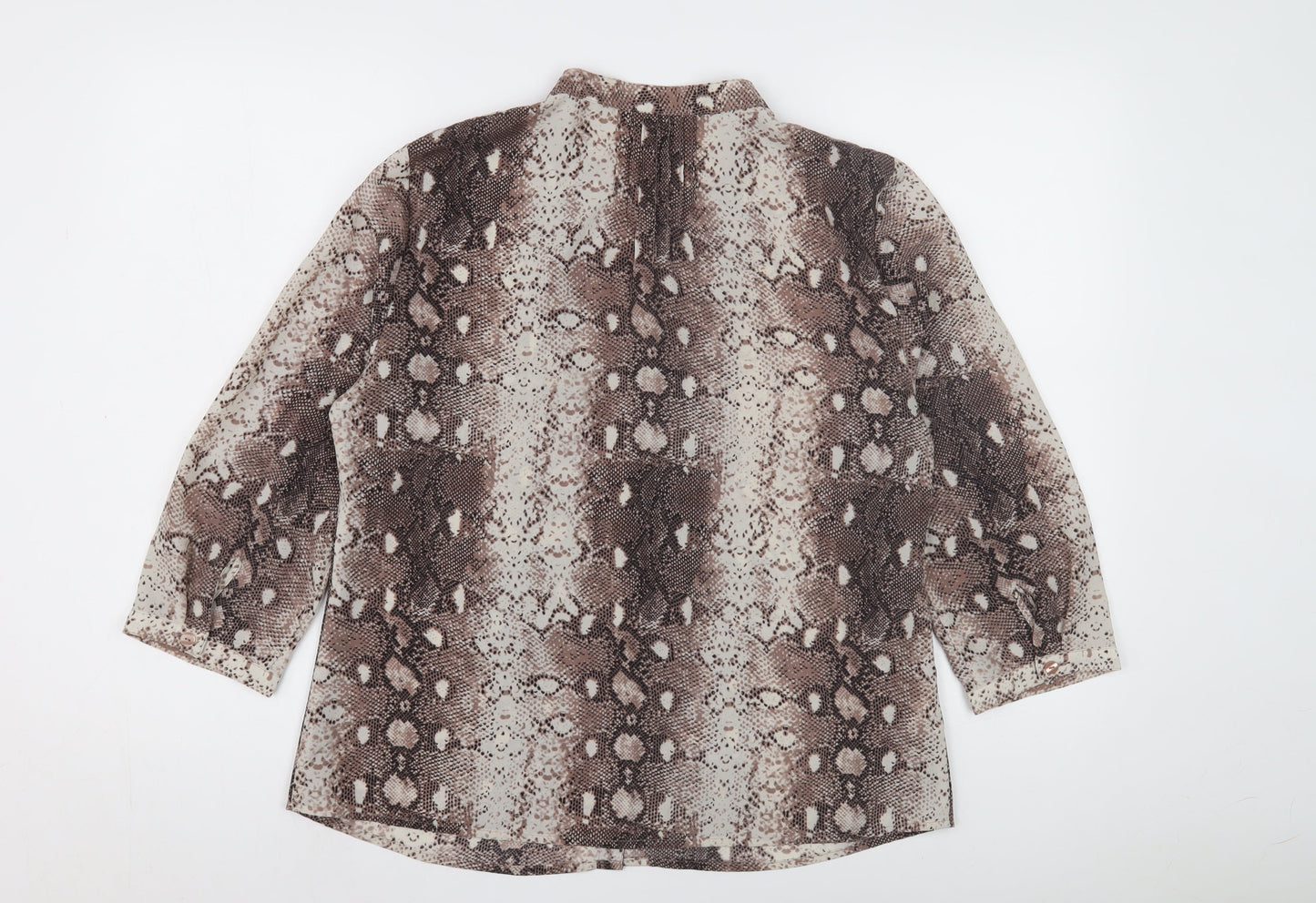 Womens UK Size 14 CC Brown Basic Blouse