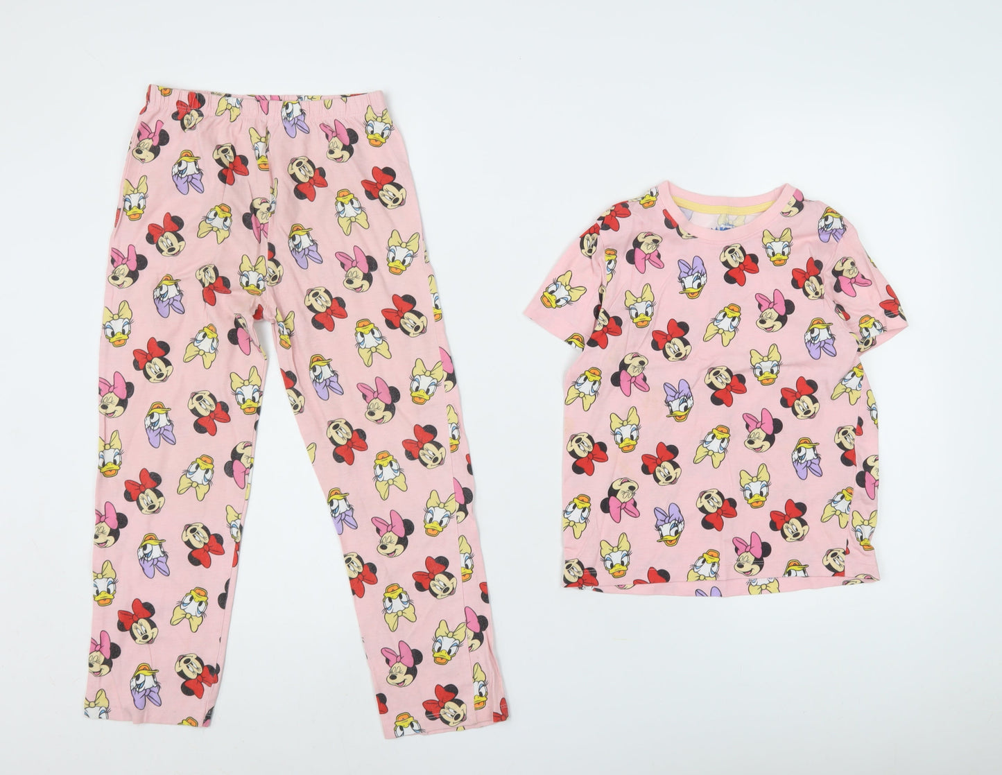 Disney Girls Pink Pyjama Set, Mickey & Friends, 6-7 Years