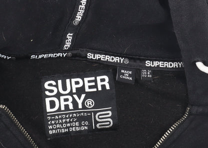 Superdry Women's Black Full Zip Hoodie Size 12