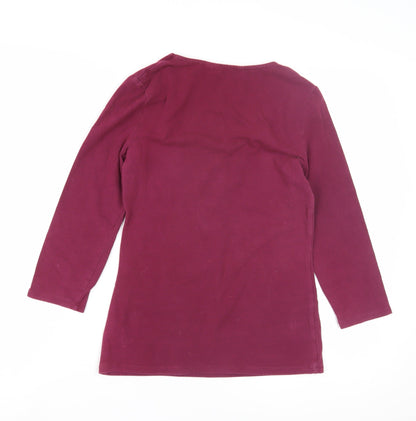 Boden Women's Purple Long Sleeve Jersey Top Size 10
