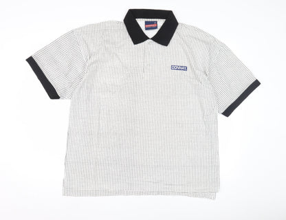 Donnay Men's XL Black Check Polo Shirt