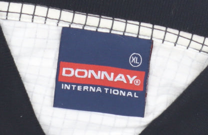 Donnay Men's XL Black Check Polo Shirt