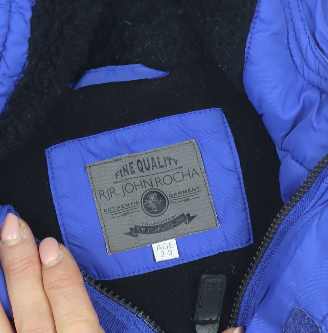 RJR.John Rocha Boys Blue Hooded Jacket 2-3 Years