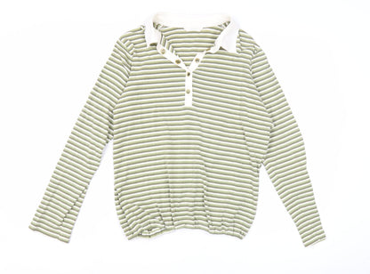 Womens UK Size 16 Marks and Spencer Green Basic Polo