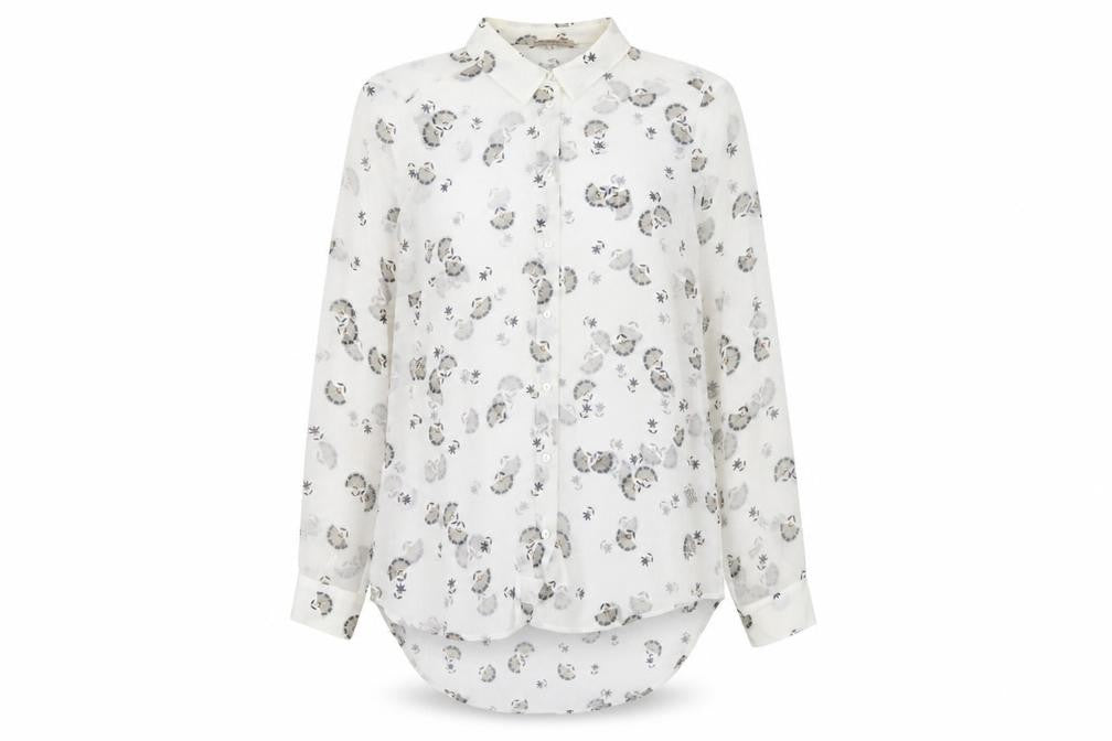 Womens UK Size 14 Limited Edition Ivory Basic Button-Up