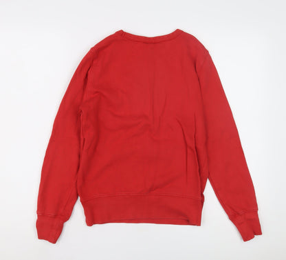 Replay Boys Red Pullover Sweatshirt, Crew Neck, Size 12 Years