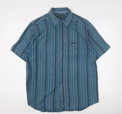 P.G. Field Men’s Blue Striped Shirt L - Casual Comfort