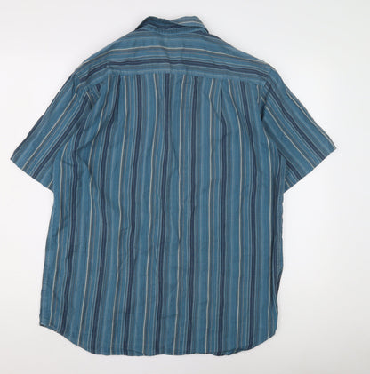 P.G. Field Men’s Blue Striped Shirt L - Casual Comfort