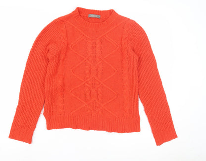 Womens UK Size XS Oasis Orange Pullover Jumper