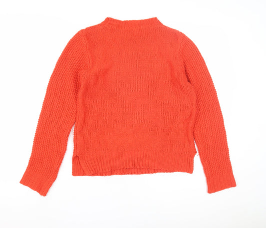 Womens UK Size XS Oasis Orange Pullover Jumper