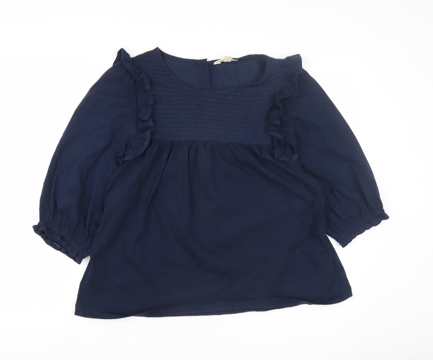 Mountain Warehouse Women's Blue Ruffle Blouse Size 12