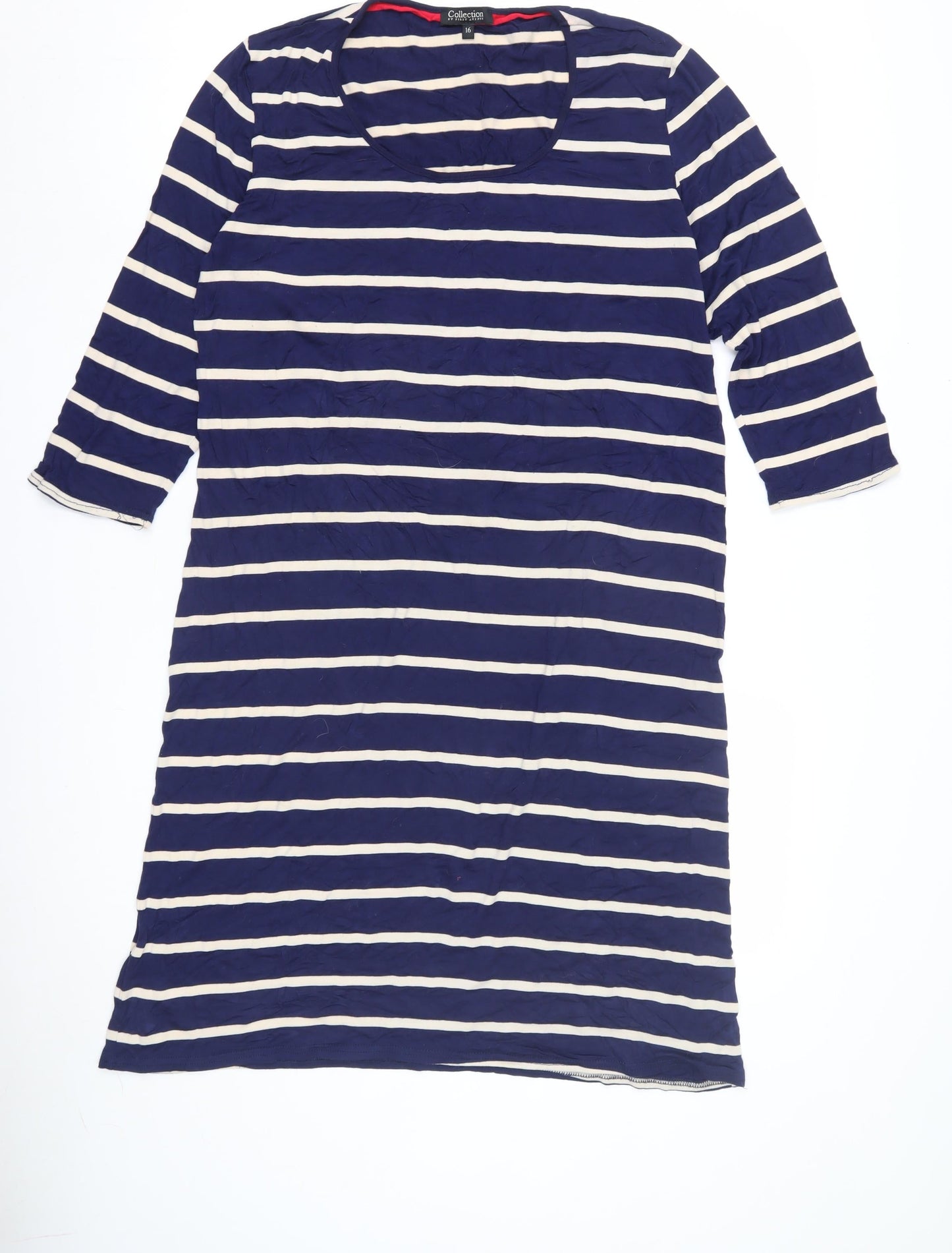 Collection by First Avenue Women's Blue T-Shirt Dress Size 16