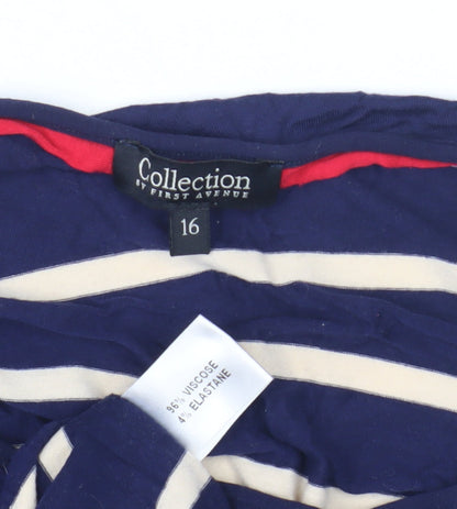 Collection by First Avenue Women's Blue T-Shirt Dress Size 16