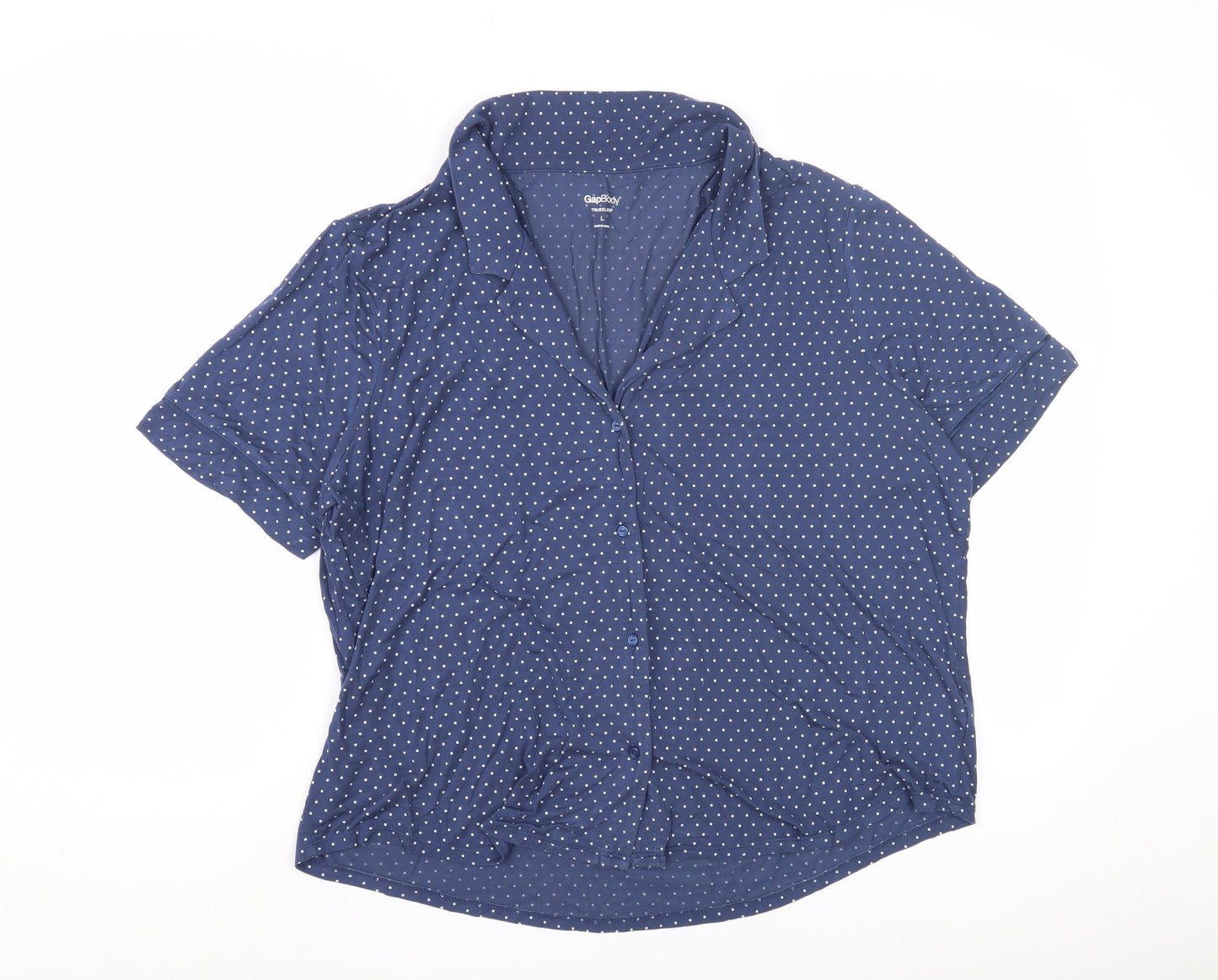 GapBody Women's Blue Polka Dot Pyjama Top L