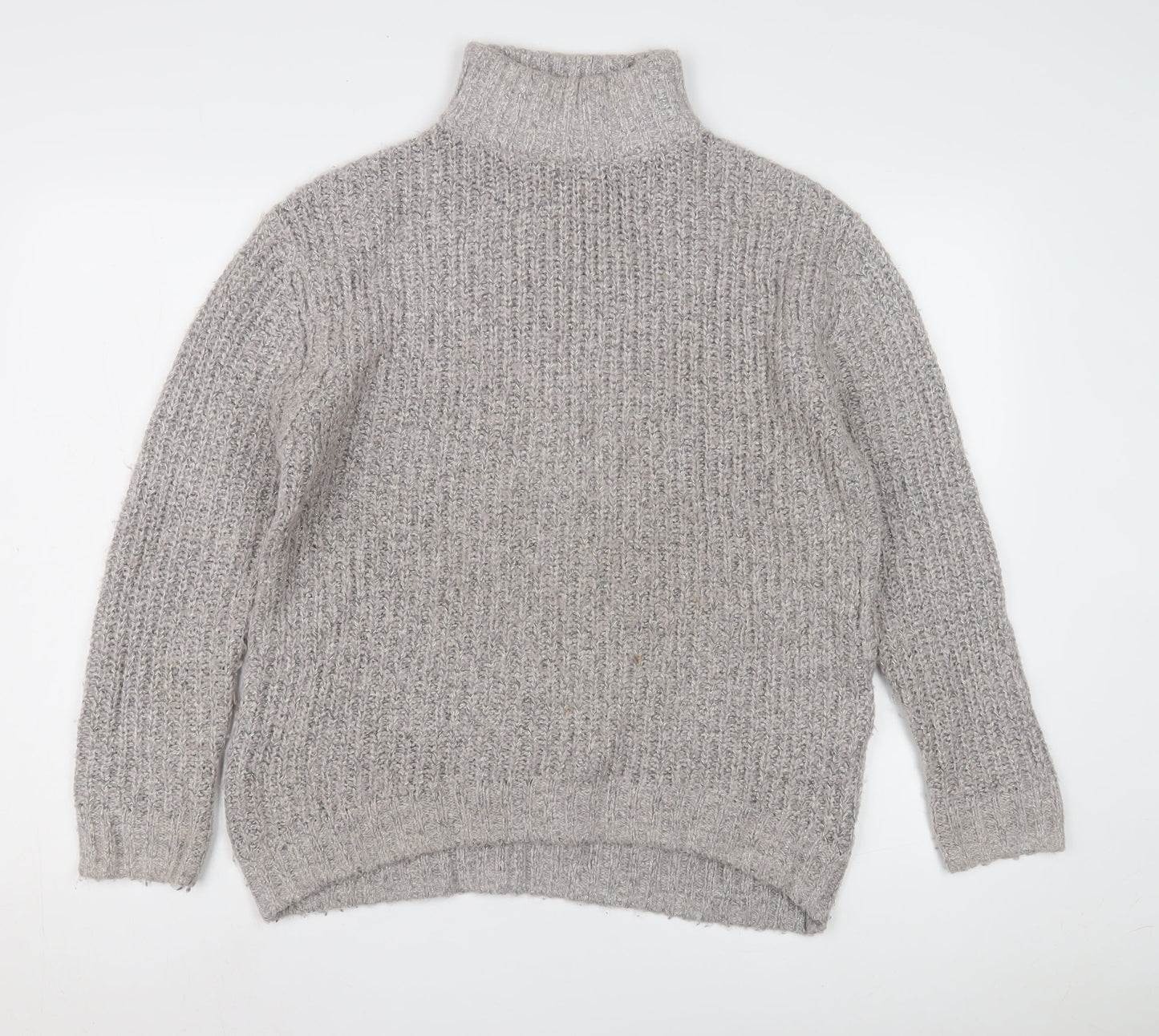 Womens UK Size 8 Warehouse Grey Pullover Jumper