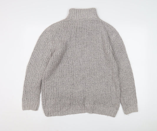 Womens UK Size 8 Warehouse Grey Pullover Jumper