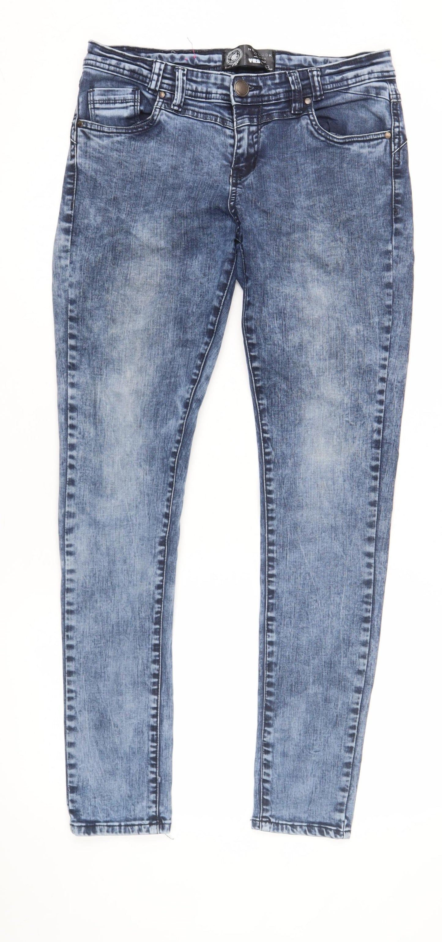 New Look Women's Blue Skinny Jeans UK 12