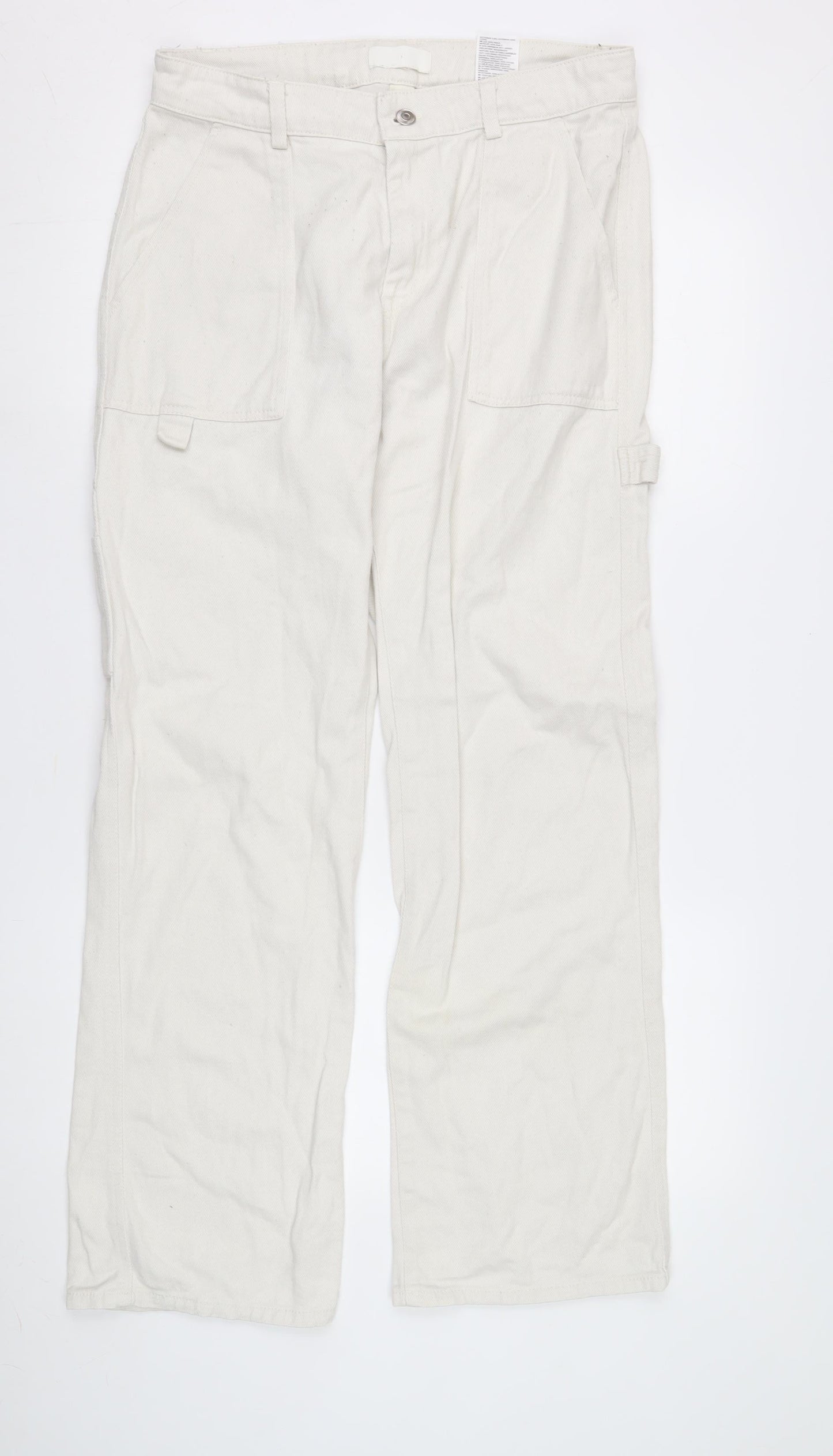 Womens UK Size 12 Unknown  Straight White Jeans