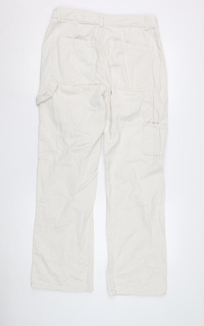Womens UK Size 12 Unknown  Straight White Jeans