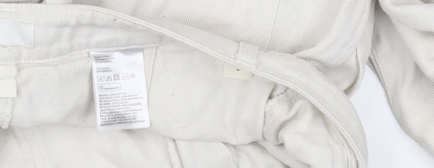 Womens UK Size 12 Unknown  Straight White Jeans
