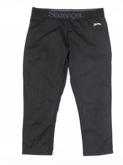 Slazenger Women's Black Leggings Size 12 Gym Wear