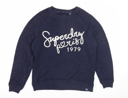 Superdry Women's Blue Pullover Sweatshirt S