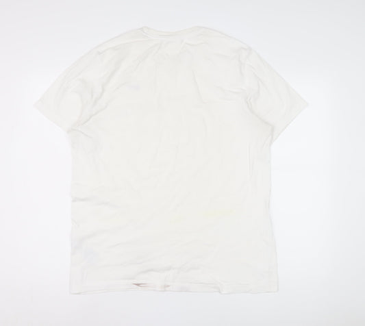 Nike Men's White Crew Neck T-Shirt Size L