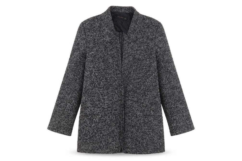 Womens UK Size L Zara Basic Black Overcoat