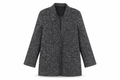 Womens UK Size L Zara Basic Black Overcoat