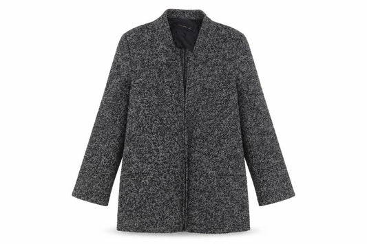 Womens UK Size L Zara Basic Black Overcoat
