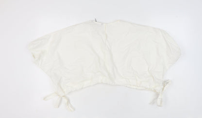 Womens UK Size L Zara White Cropped Blouse
