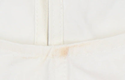 Womens UK Size L Zara White Cropped Blouse