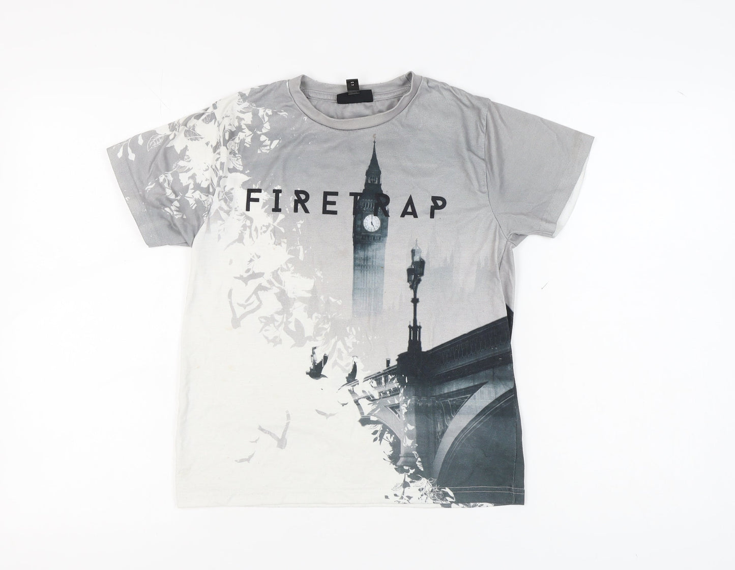 Firetrap Boys Grey Graphic Short Sleeve T-Shirt 11-12 Years