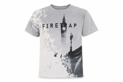 Firetrap Boys Grey Graphic Short Sleeve T-Shirt 11-12 Years
