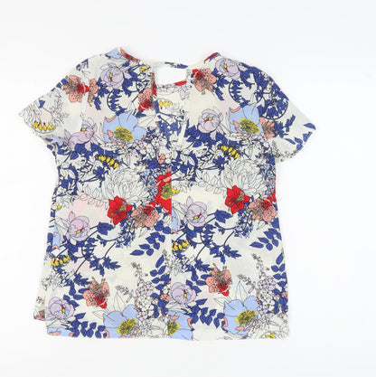 Womens UK Size 4 Dorothy Perkins Multicoloured Basic T-Shirt