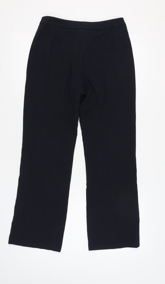 Womens UK Size 12 Debenhams Regular Fit Business Casual Black Trousers