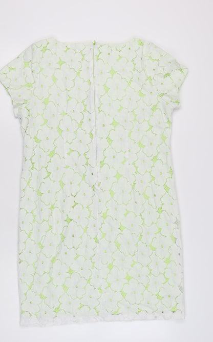 Suzannegrae Women's Green Floral Lace Dress Size 16