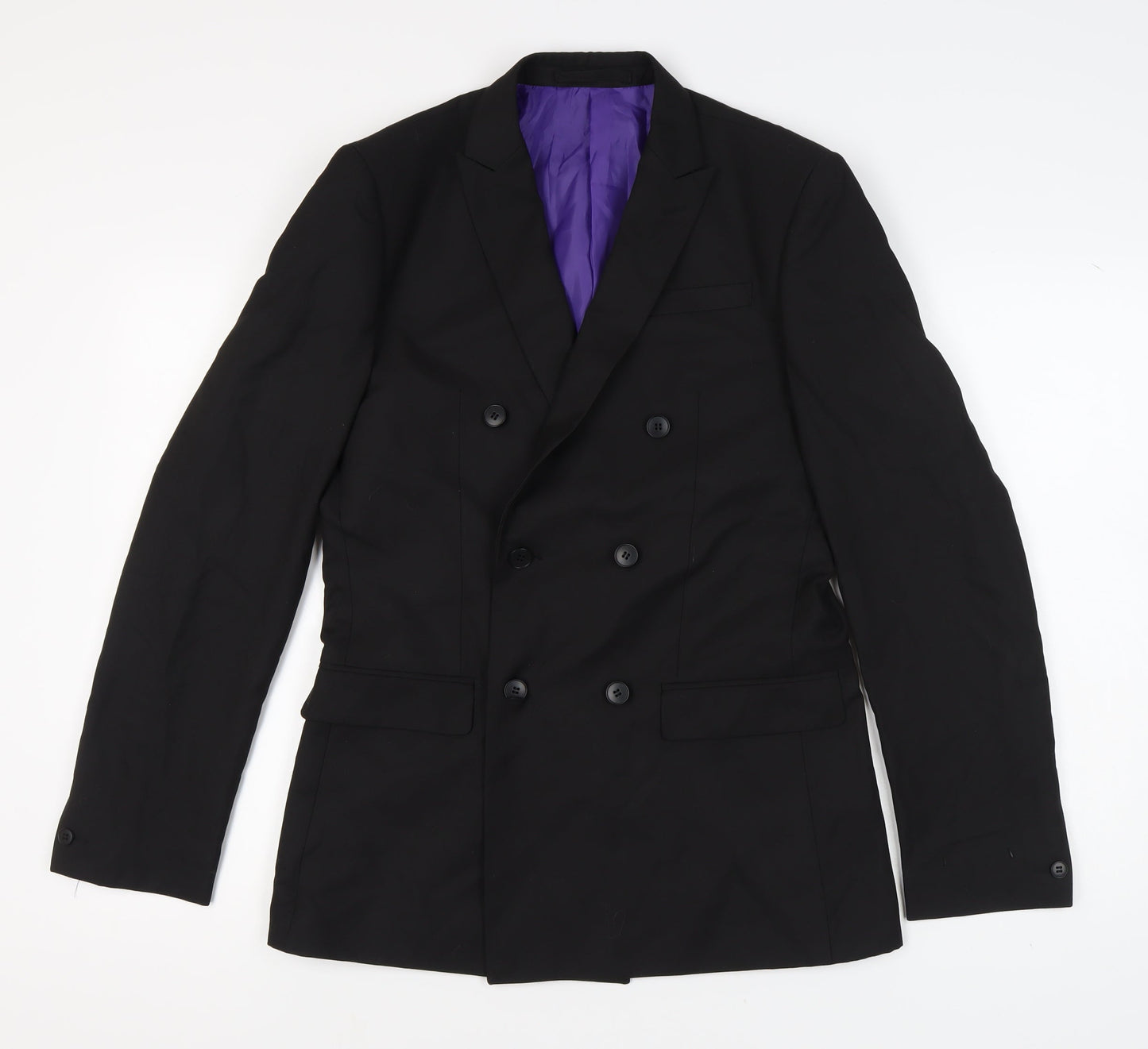 Marks and Spencer Men's Black Double-Breasted Blazer