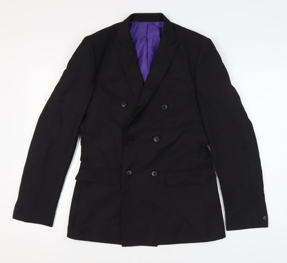 Marks and Spencer Men's Black Double-Breasted Blazer