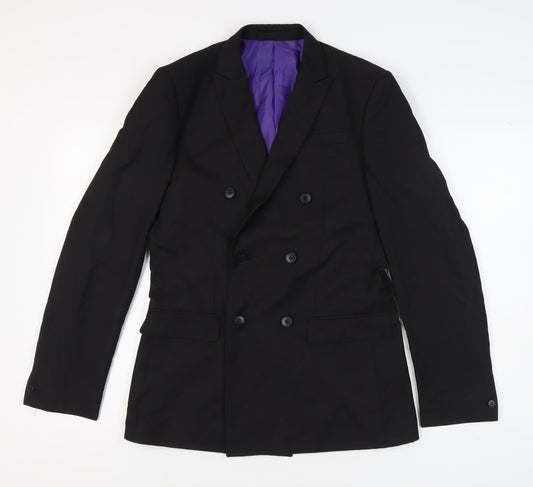 Marks and Spencer Men's Black Double-Breasted Blazer