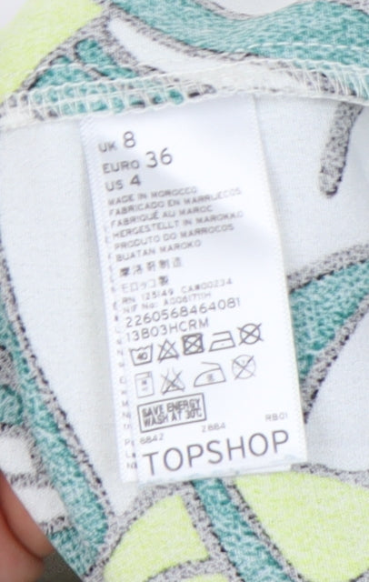 Womens UK Size 8 Topshop Multicoloured Camisole Tank