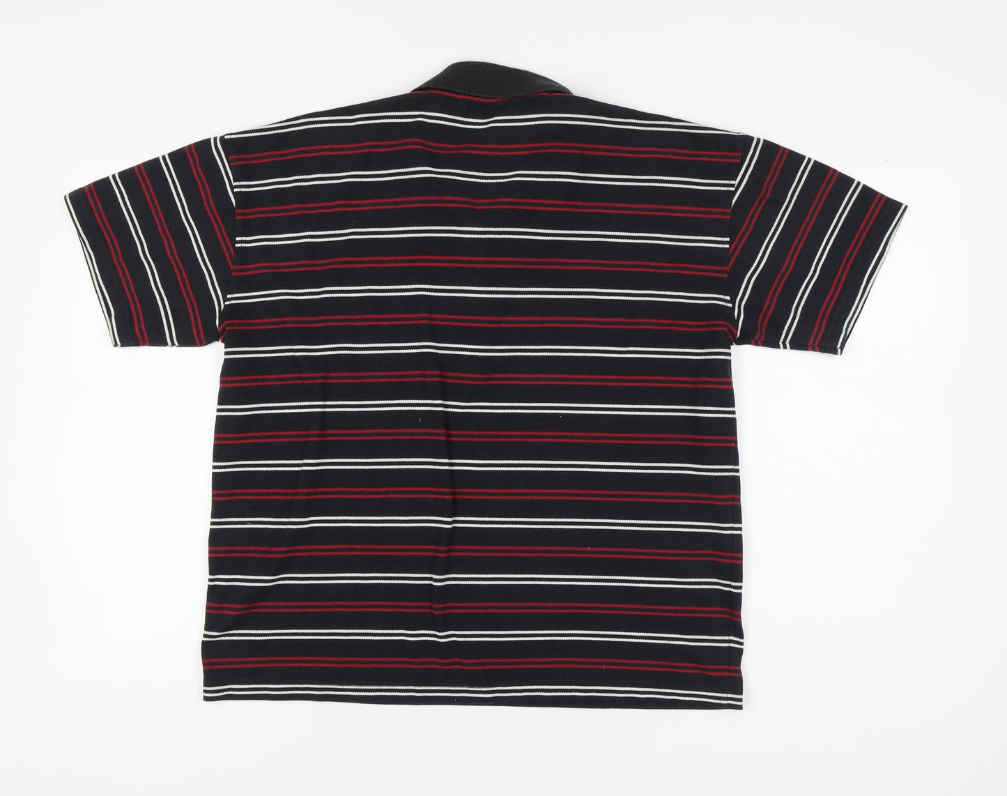 Baresi Men's Black Striped Polo - XL