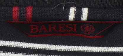 Baresi Men's Black Striped Polo - XL