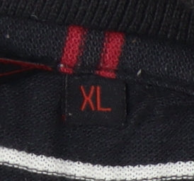 Baresi Men's Black Striped Polo - XL