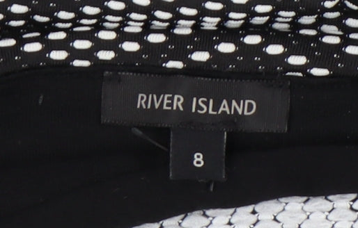 River Island Women's Black Halter Bodycon Dress - Size 8